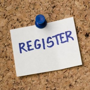 Sticker with register note